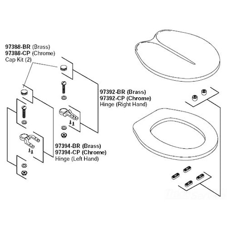 Kohler Assembly, Seat, Fleur 85332-BR-0